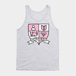 Introvert cat lady netflix wifi books fandom reading awkward print Tank Top